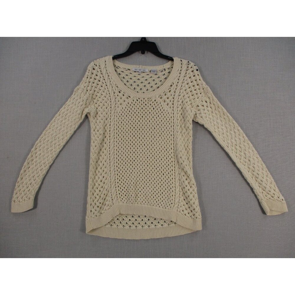 Eight Eight Eight Womens Open-Knit Cotton Sweater Size -‎ L